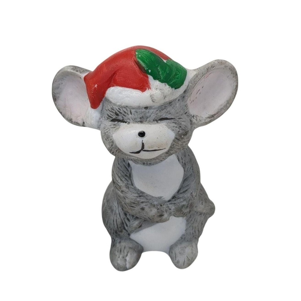 Christmas Mouse Salt Pepper Shaker Set Festive House of Lloyd Holiday Decor - Picture 2 of 6